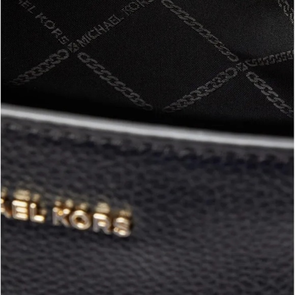 Michael Kors Bedford Black Pebbled Leather Medium Pocket Tote Shoulder - Picture 7 of 7